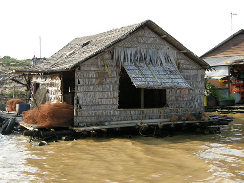 House in the Floating Village on lake Tonle Sap