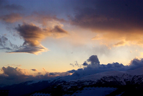 sunset mountain snow france alps nature scene larosiere