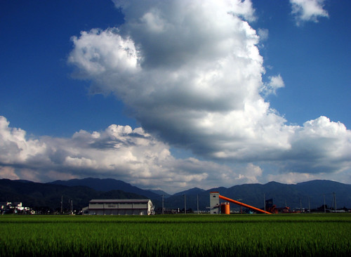 summer sky japan drive fields 日本 toyama oyabe toide 富山 shogawa 小矢部