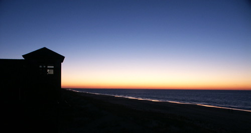 beach silhouette sunrise hatteras