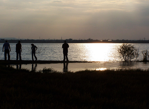 sunset lake water silhouette texas abilene wylie cowboyband