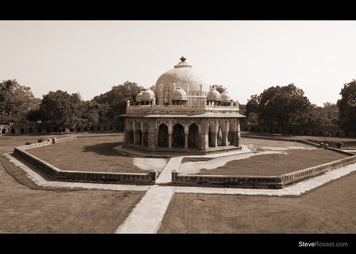 travel india history tourism stone wall gardens sepia architecture geotagged temple ancient asia open view artistic path space indian details tomb perspective adventure explore exotic dome past newdelhi attractions isakhanstomb steverosset
