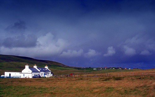 storm clouds skyscape landscape island scotland cottage highland shetland schotland dunrossness