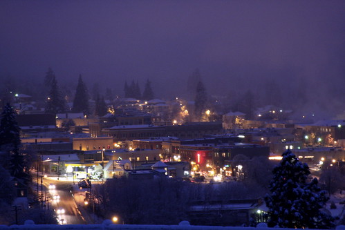 city winter usa snow storm beautiful night oregon wow town amazing nightshot inthecar snowing 2008 smalltown hoodriver insidethecar canonef28135mmf3556isusm photostop january8 intheroad january2008 2008yip 2008ayearinpictures january82008 2008yip8