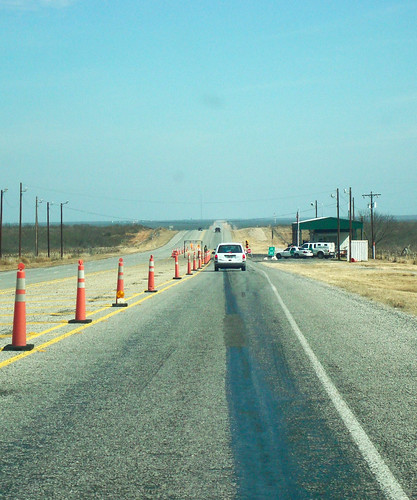 road roadtrip borderpatrol cones chekcpoint