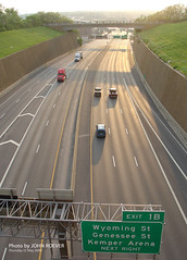 I-670 and sign, 22 May 2008