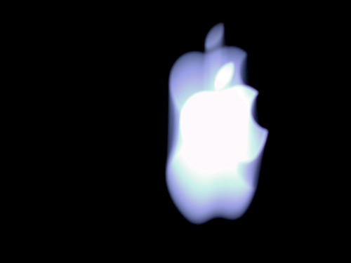 light blur apple fruit logo macintosh mac 50views macbook aplusphoto