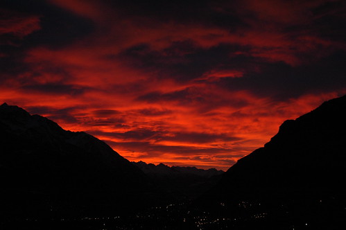 sunset italy italia tramonto valle daosta