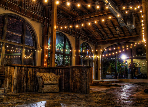 beer night tile lights empty arches brewery lonely magical