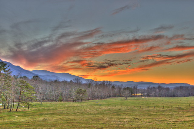 Sunset over Cades Cove