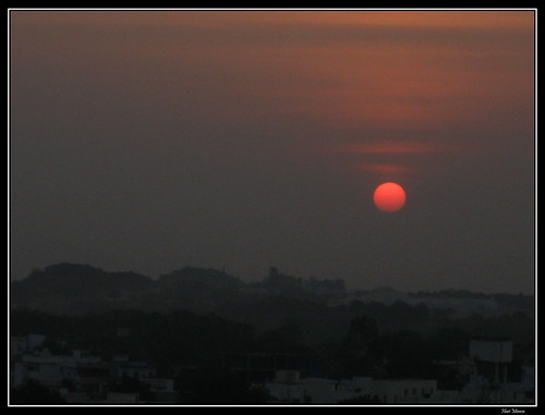 sunset india geotagged asia dusk andhrapradesh bhongir bhongirfort bhuvanagiri bhuvanagirifort