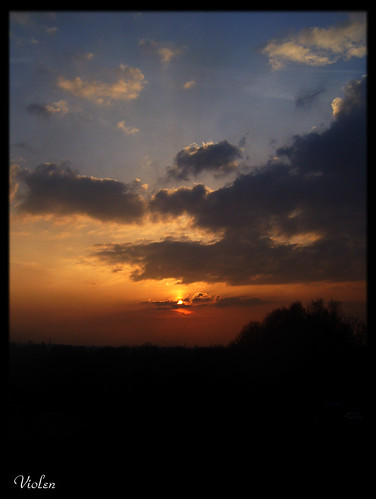 light sunset sky cloud sun clouds evening village country poland polska