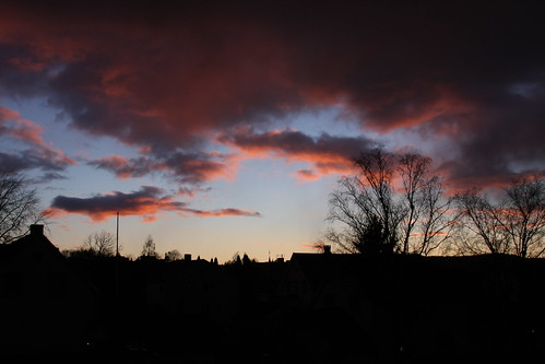 sunset sky clouds 2008 porsgrunn