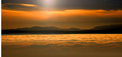 sunset sea panorama mountain clouds landscape spain paisaje andalucia granada nubes montaña