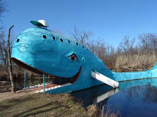 blue oklahoma concrete 66 route whale tulsa roadside attraction catoosa
