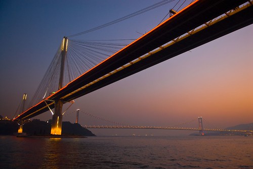 bridge blue sunset sky home hongkong lights nikon view 1755mmf28g d200 tsingma mywinners msimons tinkau lpbridges