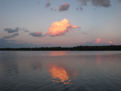 pink lake minnesota clouds superiornationalforest