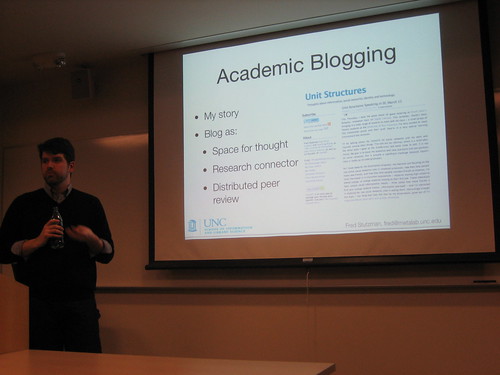 fred and academic blogging