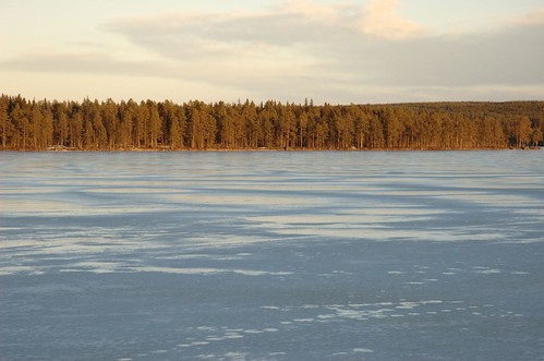 sunset lake ice is sweden lappland lapland solnedgång sjö fredrika viskasjön