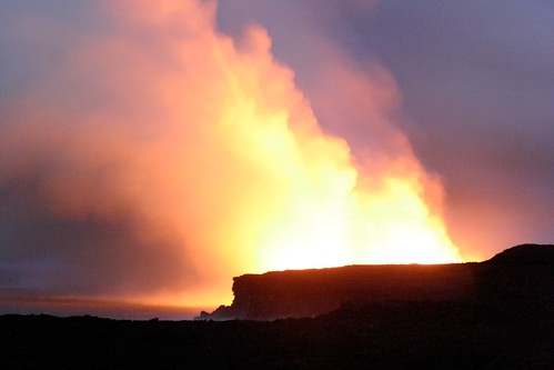 ocean hawaii lava dusk bigisland