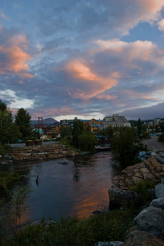 sunset clouds colorado breckenridge vanillasky blueriver