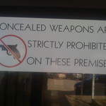 Concealed weapons are strictly prohibited on these premises | Flickr ...