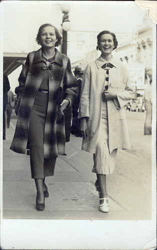 Two women sidewalk