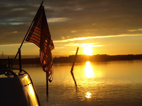 sunset america john yacht flag american oxenfeld