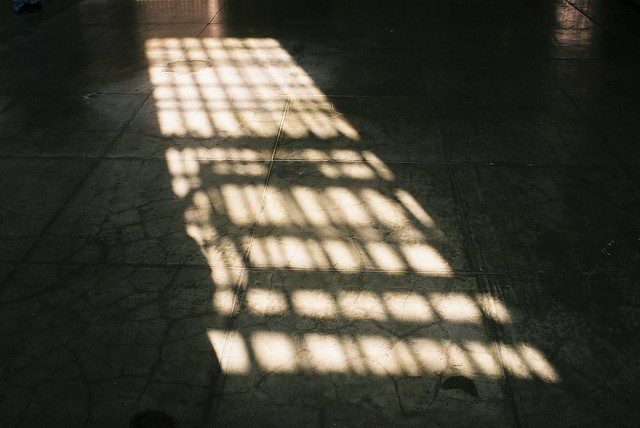 Alcatraz, sunlight through the bars...