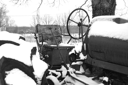 snow tractor nature john farm country arkansas deere