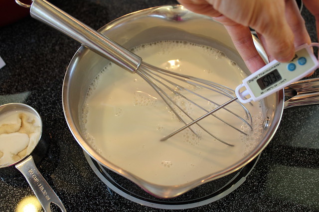 Remove Coconut Milk from Heat at 140-150 degrees