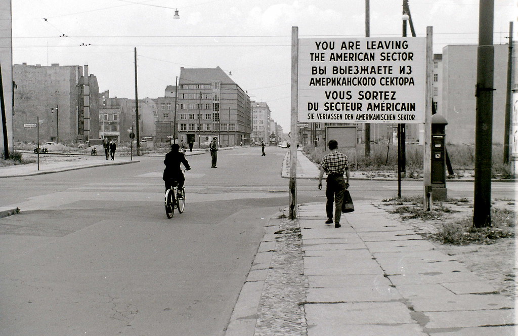 Friedrichstrasse sector border (Later Checkpoint Charlie), Berlin, c. 31 July 1960