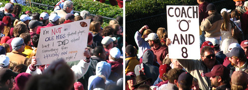 signs college rivalry mississippi football funny starkville sec olemiss 2007 mississippistateuniversity eggbowl rogersmith gthom