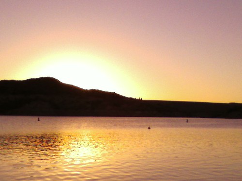 sky lake newmexico reflection water sunrise reflections gold elephantbutte