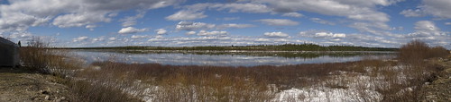 blue sky white canada ice water clouds river de spring quebec riviere rivière rupert jamesbay waskaganish rupertriver nordduquébec