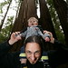 sean & sequoia under the heritage grove redwood trees    MG 7973