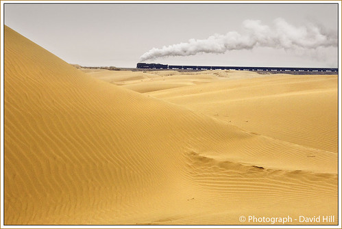 china desert dunes trains steam davidhill qj dagu