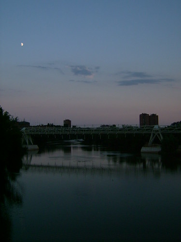 sunset españa moon river spain valladolid