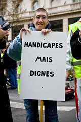 Disabled's Demonstration (10) - 29Mar08, Paris (France)