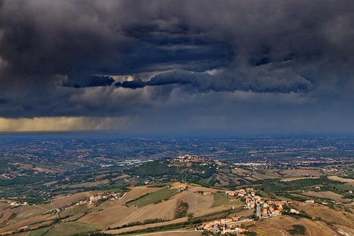 Storm over the Emilia Romagna (from San Marino)