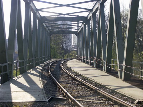 bridge brown green germany iron steel bridges eisenbahn brücke bahn 1000 münster stahl brücken eisen apr08 wle umgehungsstrase