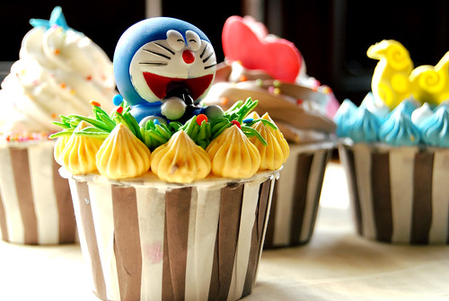 Doraemon cupcake  - ドラえもん　カープ　ケイキ
