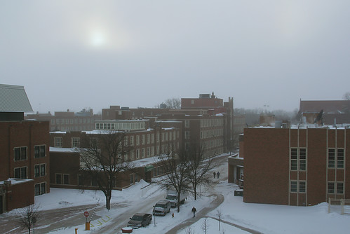 winter sunset cold und northdakota parkingramp grandforks universityofnorthdakota campusdakota