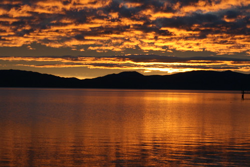 morning sky orange mountains silhouette clouds sunrise tahoe laketahoe