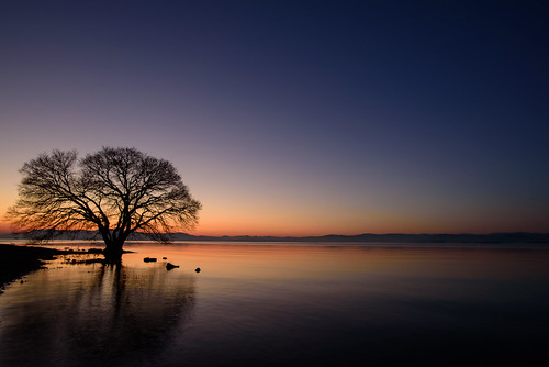 japan 琵琶湖 湖 lake 夕景 sunset 米原市 滋賀県