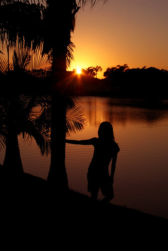 sunset sun lake soleil ray florida sister ripple palmtree relfection soeur floride