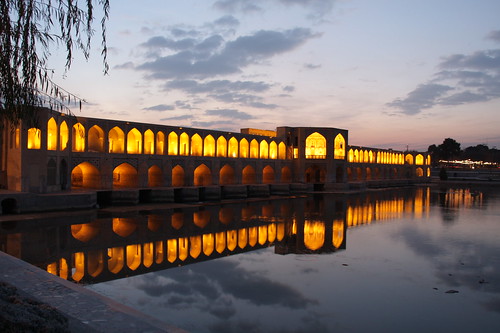 sunrise iran bridges esfahanisfahan