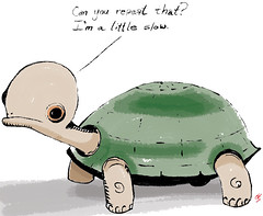 "a little slow" - an Across the Pond™ comic by eric Hews © 2008