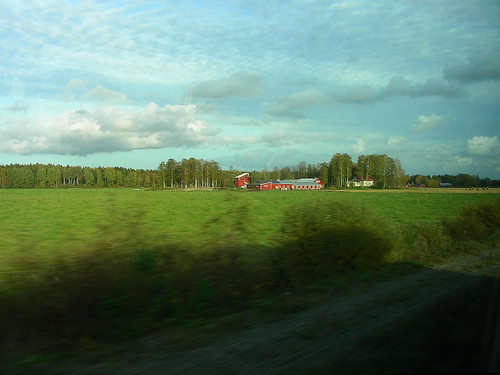 rural train finland landscape farm jimwich uomi