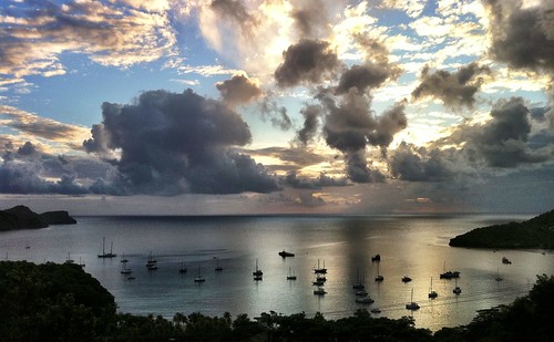 sunset caribbean bequia grenadines sailboats svg admiraltybay